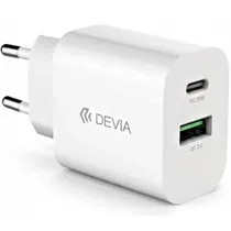 Carregador Devia RLC-389 20W Fonte com 2 Portas USB/USB-C - Branco