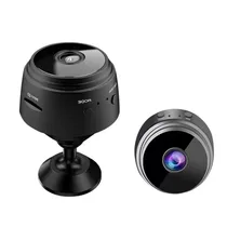 Mini Camera de Segurança Espiã A9 / Wifi / Bateria Recarregavel / Visão Noturna / HD 1080P / com Base Magnetica / App Hdwificampro - Preto