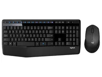 Kit Mouse e Teclado Logitech MK345 - Sem Fio - Espanhol - Preto
