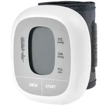 Aparelho de Pressão Digital para Pulso More Fitness MF-368SE Tela LCD - Branco/Cinza
