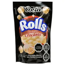 Rollos de Chocolate Costa Blanco Crocrante 140G