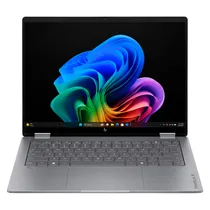 Notebook HP Omnibook X Flip Intel Core Ultra 7-355 16GB Ram 1TB SSD Tela 14" Oled Touch Windows 11 Inglês Prata - 14-KB0023DX