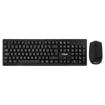 Kit Teclado + Mouse Krab KBKTM15 / Sem Fio / 1600 Dpi / Portugues - Preto