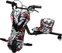 Triciclo Elétrico Hye - TR02 8.5" Drift Car White/Black Comic