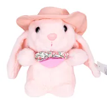 Pelúcia Coelho com Chapéu 18CM Rosa