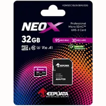 Cartão de Memória Micro SD de 32GB Keepdata Neox KDMSDC10U3V30A1/32G - Roxo/Preto