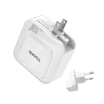 Fonte Carregador Yookie KI35Y - 65W/20W - USB-C/USB 3.0 - Bivolt - Branco