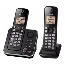 Panasonic Telefono KX-TGC362LAB 2BASE Bivolt Negro