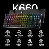 Redragon Teclado Dharma TKL K660-RGB Red/Negro