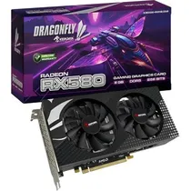 Placa de Vídeo 8GB RX580 Keepdata DDR5 Dragonfly Gaming Blac