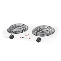 Cocina Eléctrica Smartfy FG03W 2 Quemadores Espiral 2000W 110V White