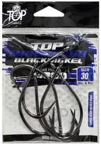 Anzol Top Fishing Maruseigo Black Nickel 30 com 6 Pçs