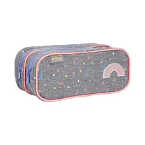 Cartuchera Tilibra Académie Have More Fun 348564 Gris