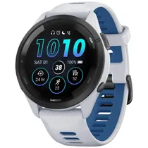 Relógio GPS Garmin Forerunner 265 Amoled - Whitestone/Tidal Blue (010-02810-01)