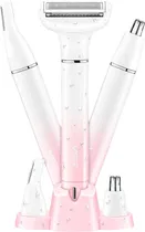 Depiladora Recarregável VGR Voyager Professional 3 Em 1 Lady Care Set V-611 Rosa/Branca