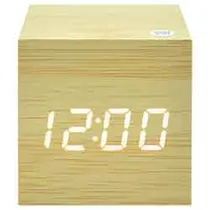 Relogio Despertador Digital Satellite AC-T32 Bamboo
