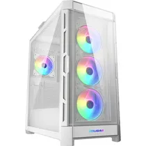 Gabinete Cougar Duoface Pro RGB 4FAN White Tempered Glass