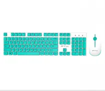 Teclado + Mouse FTX GK600, Wireless 2.4G, Espanhol, Branco/Verde