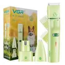 Aparador de Pelo VGR V-219 - para Cachorro - Recarregável - Verde