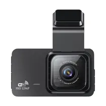 Camera DVR para Carro Blackbox / Dual Lens / 1296P / HD / 2MP / Sensor / Microfone - Preto