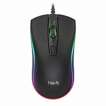Mouse Gamer Havit HV-MS72 USB / RGB - Preto / Cinza