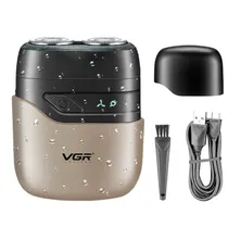 Barbeador Eletrico VGR Voyager V-345 / 3000RPM / Recarregável - Cinza