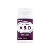 GNC Vitamin A & D Vitamin A5000IU D400IU 100 Softgels Botella 100 TBS Blanco