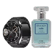 Kit Smartwatch G-Tide Power Perfume Collection - Bluetooth - A Prova D'Água - Preto + Perfume Taka - Eau de Parfum - Masculino - 30ML