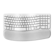Teclado Logitech Wave Keys - Sem Fio - Espanhol - Branco