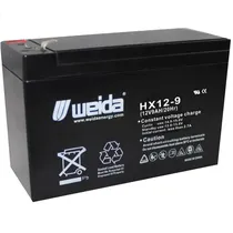 Bateria Weida 12V 9AH Lítio Ferro Fosfato 41FPR27/81-2 para Alarmes, Incêndio, Segurança Eletrônica, Cerca Elétrica, No-Break, Brinquedos, Motocicletas Elétricas, Luz de Emergência