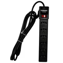 Filtro de Linha com 6 Tomadas Satellite A-R053 3 Metros/Bivolt - Preto