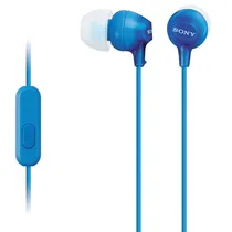 Fone de Ouvido Sony MDR-EX15AP 3,5 MM com Microfone - Azul
