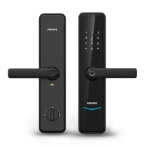 Fechadura Elétrica Philips DDL603E-5HWS - Impressão Digital/Código Secreto/Aplicativo - Preto