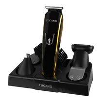 Máquina de Cortar Cabelo Tucano TC-8180 - Recarregável - Preto e Dourado