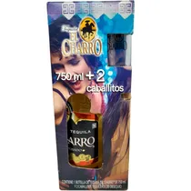 Tequila Charro Reposado 750ML Pack Vasitos - 7593801130210