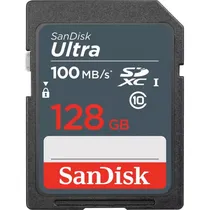 Cartão de Memória Sandisk Ultra, 128GB, SDXC, C10, 100MB/s, SDSDUNR-128G-GN3IN