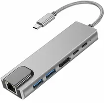 Hub Trove USB-C 6EN1 USB/USB-C/HDTV/Lan