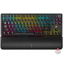 Teclado Gamer Mecânico Corsair K70 Core TKL / MLX Red / Wireless / RGB / Inglês - Preto (CH-914901E-Na)