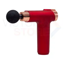 Massageador Corporal Elétrico Fascial Gun SH-266 com 8 Níveis - Vermelho