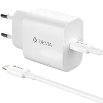 Carregador Devia 30W com Cabo USB-C A Lightning - Branco