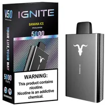 Ignite Vaper Desechable V50 Black 5000PUFFS Banana Ice
