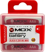Pilha Mox AAA Recarregável 2300MAH MOB2AAA23 (2 Unidades)