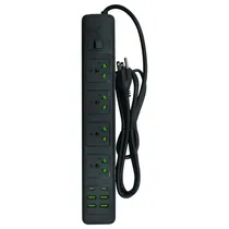 Filtro de Linea Microfins 2MT 4 Tomadas NB0159 2500W 4USB/2USB-C Americano