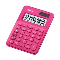 Calculadora Compacta Casio MS-7UC-RD de 10 Dígitos - Rosa Escuro