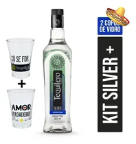 Tequilero Tequila Silver + 2 Vasos 750ML Con 38-40% Alc