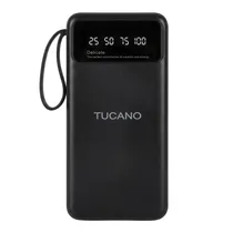 Carregador Portátil Tucano Smart Powerbank 20000MAH TC-02 com Cabos - Preto