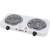 Fogareiro Fogão Portátil Elétrico Mox MO-HP241 / 2 Bocas / 2000W / 220V - Branco