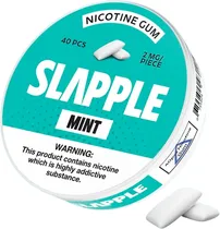 Chiclete de Nicotina Slapple Mint 2 MG (40 Unidades)
