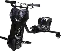 Triciclo Elétrico Hye - TR02 8.5" Drift Car Black/White Lightning