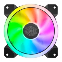 Cooler Fan de Gabinete Cooler Master Masterfan MF120 S3 MFW-B2DN-18NPA-S3, 12 X 12, Argb 3-Pinos/PWM 4-Pinos, 120MM, Preto